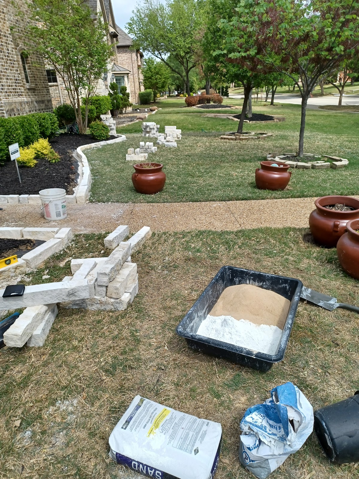 Completed landscaping project